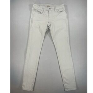 Cremieux Womens Pants Skinny Low Rise Light Gray Cotton Blend‎ Size 0